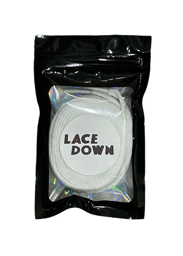 Flat Shoe Laces - White (1 Pair/2 Pieces)