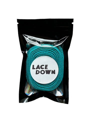 Flat Shoe Laces - Cyan (1 Pair/2 Pieces)
